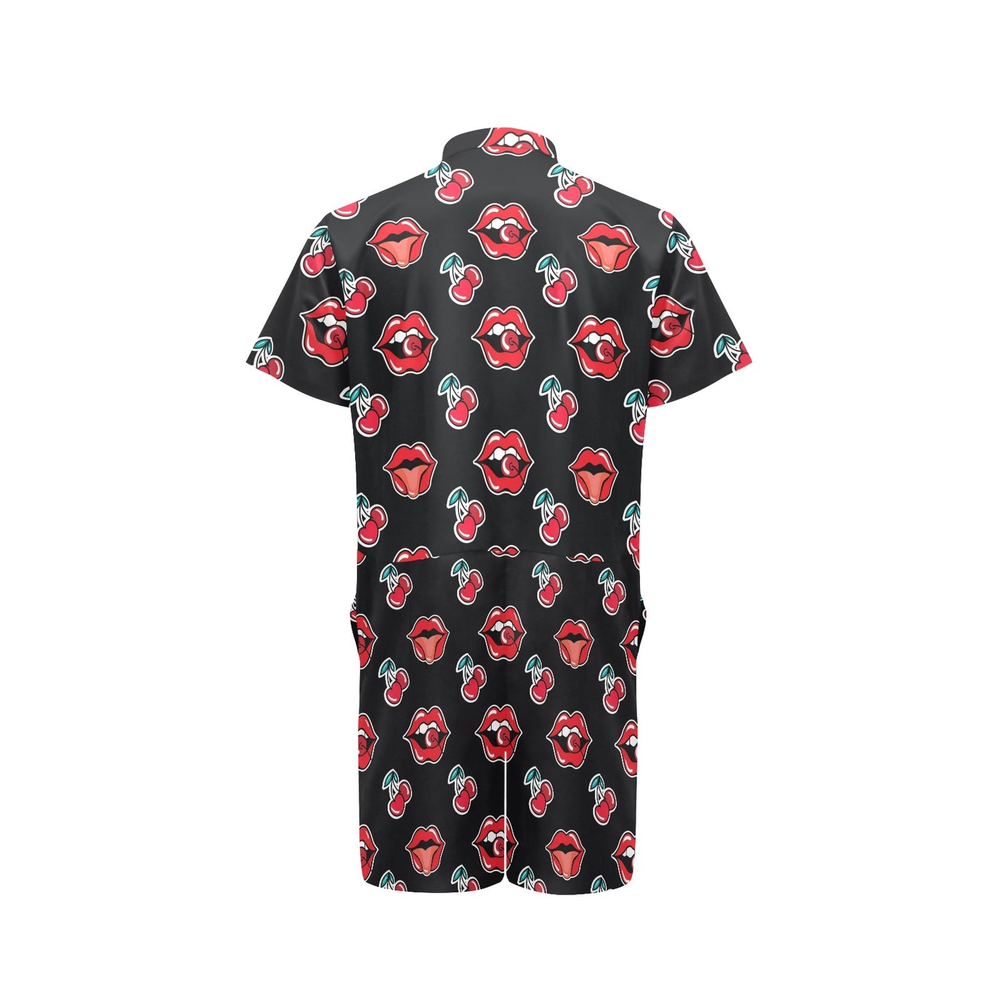 Cherry Pattern Print Design CH04 Men's Romper