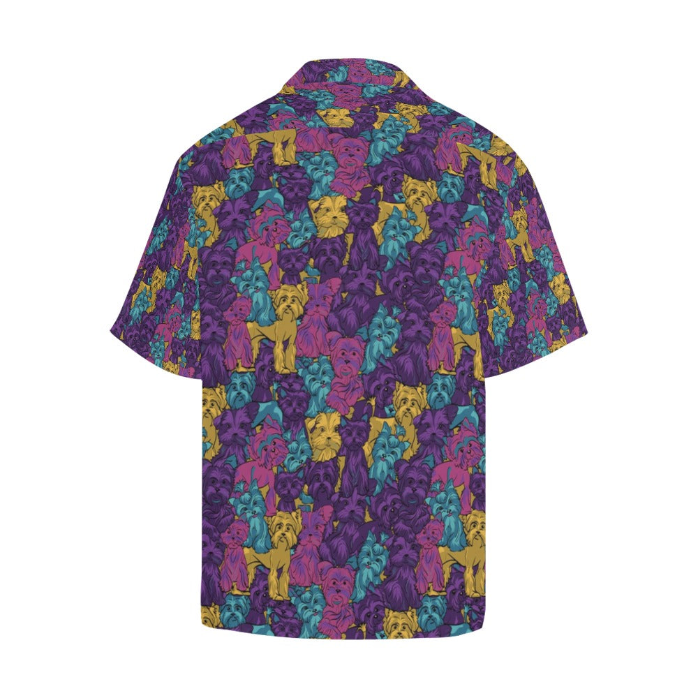 Yorkshire Terriers Print Design LKS3010 Men's Hawaiian Shirt