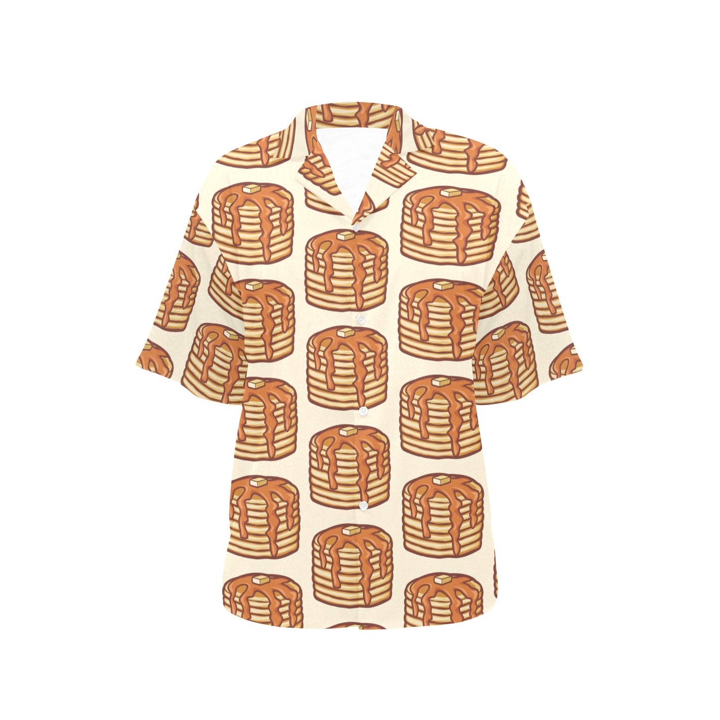Pancake Pattern Print Design A02 Women's Hawaiian Shirt