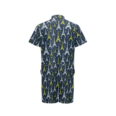 Eiffel Tower Star Print Men's Romper