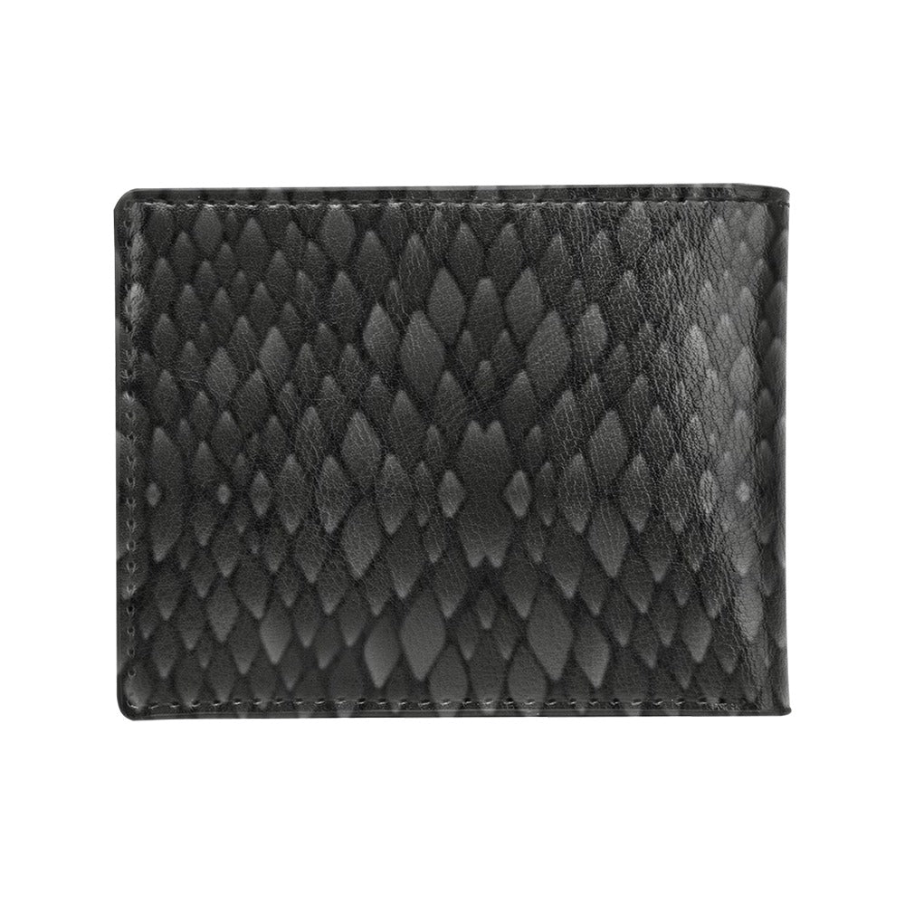 Snake Skin Black Print Men's ID Card Wallet