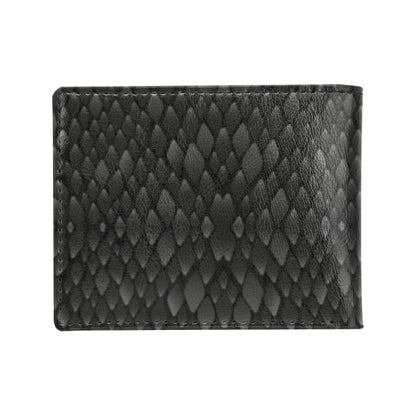 Snake Skin Black Print Men's ID Card Wallet