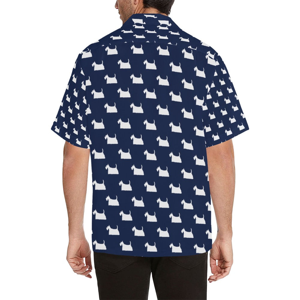 Scottish Terriers Print Design LKS303 Men's Hawaiian Shirt
