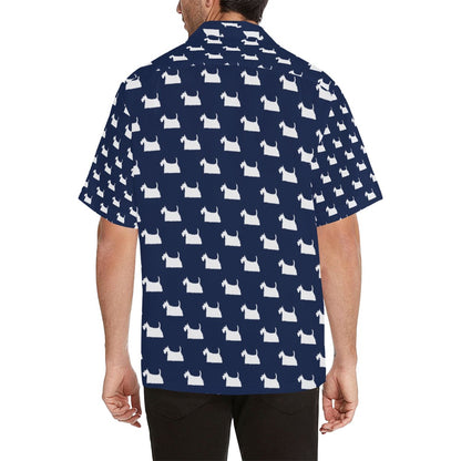 Scottish Terriers Print Design LKS303 Men's Hawaiian Shirt