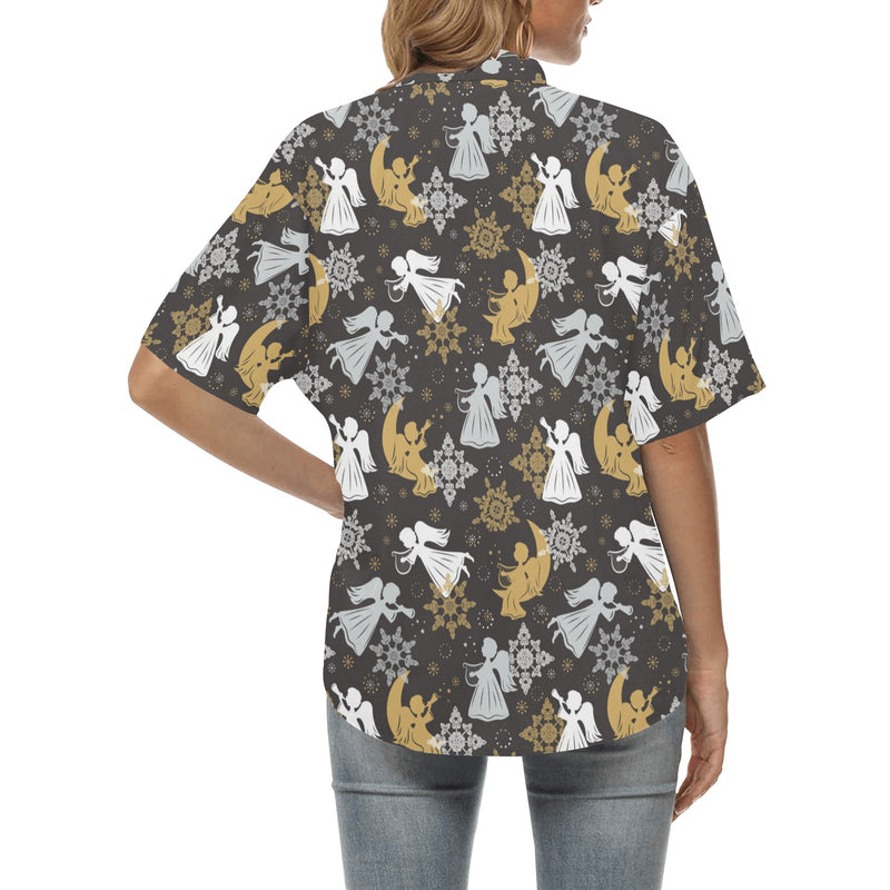 Angel Pattern Print Design 04 Women's Hawaiian Shirt