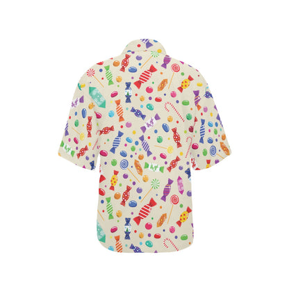 Candy Pattern Print Design 04 Women's Hawaiian Shirt