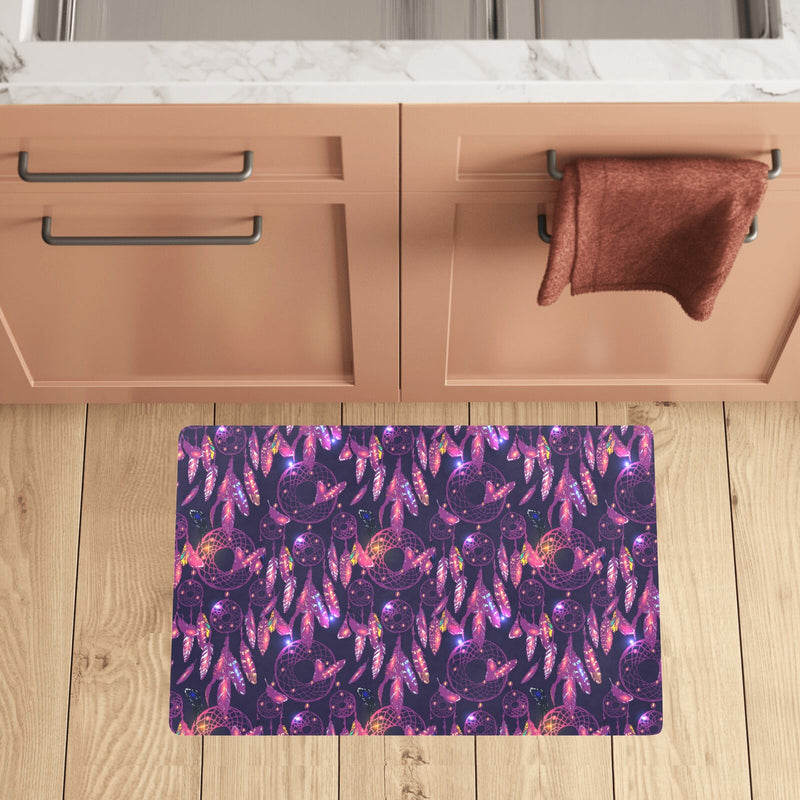 Dream catcher neon Kitchen Mat