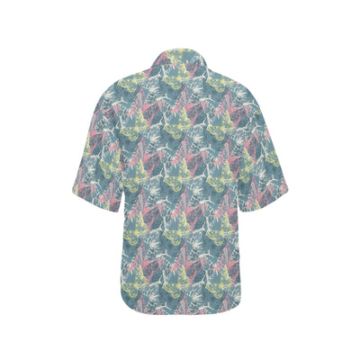 Butterfly Pattern Print Design 01 Women's Hawaiian Shirt