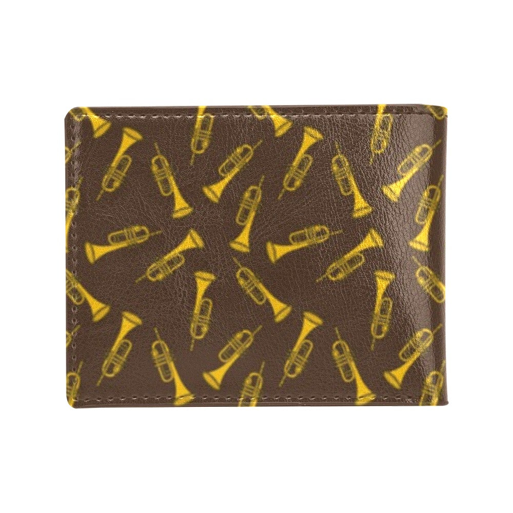 Trumpet Pattern Design Print Men's ID Card Wallet