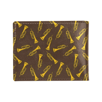 Trumpet Pattern Design Print Men's ID Card Wallet