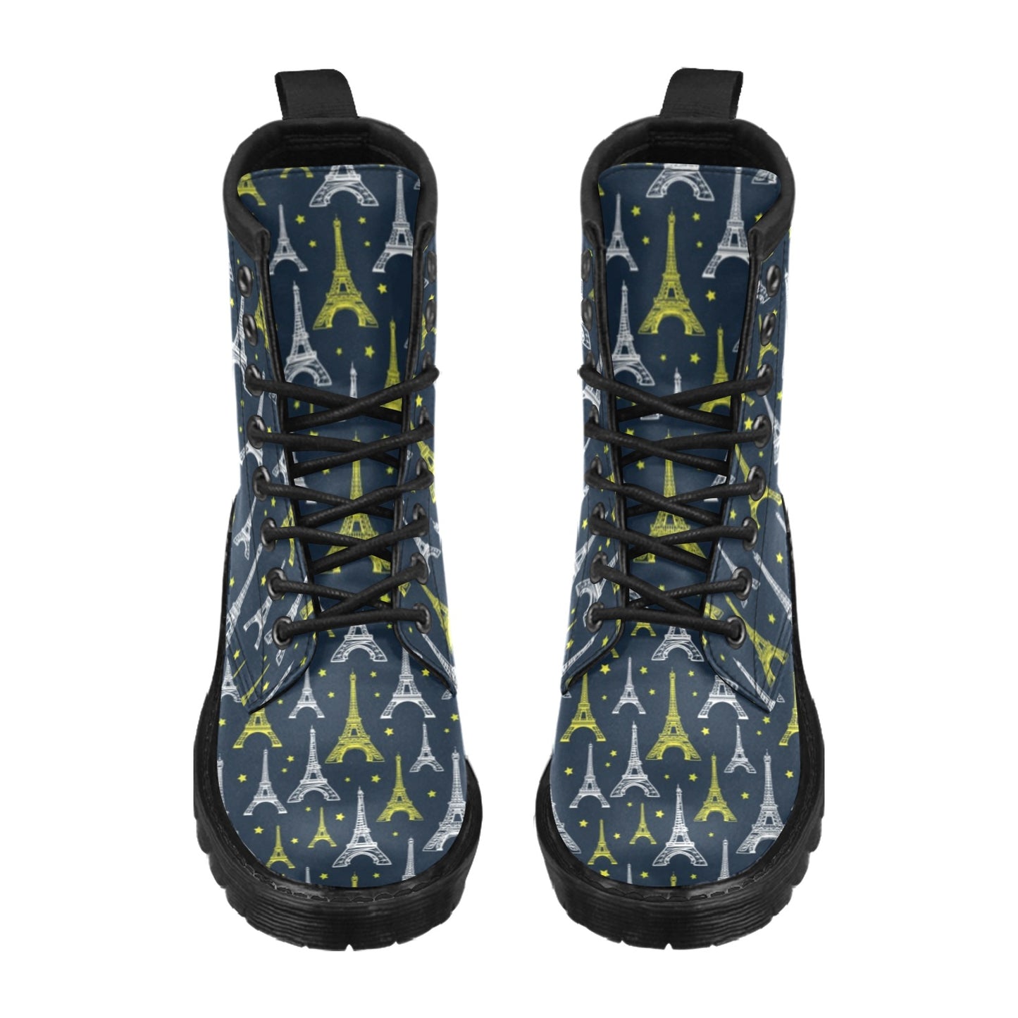 Eiffel Tower Star Print Women's Boots