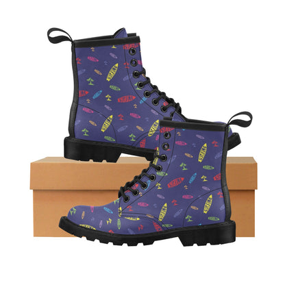 Surfboard Print Design LKS305 Women's Boots