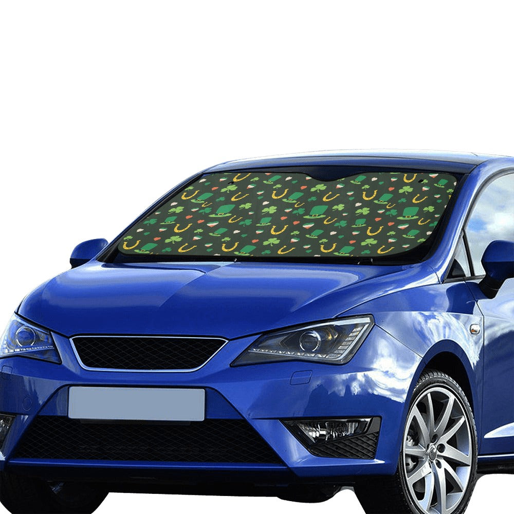 Shamrock Print Design LKS308 Car front Windshield Sun Shade