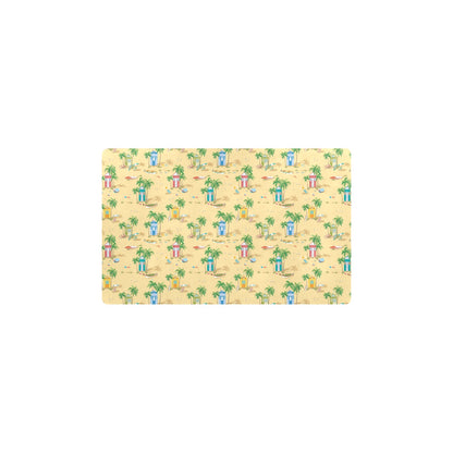 Beach Themed Pattern Print Design 01 Kitchen Mat