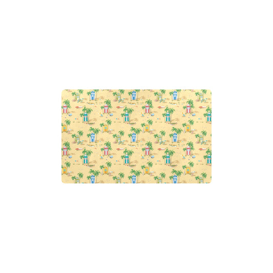 Beach Themed Pattern Print Design 01 Kitchen Mat