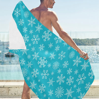 Snowflake Print Design LKS304 Beach Towel 32" x 71"