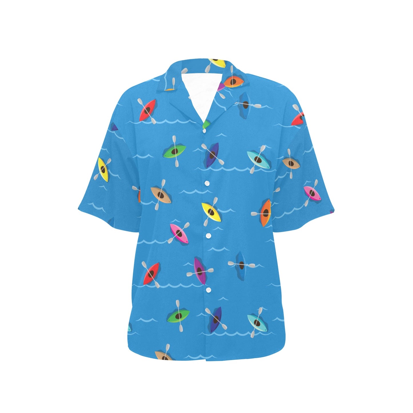 Kayak Pattern Print Design 03 Women's Hawaiian Shirt