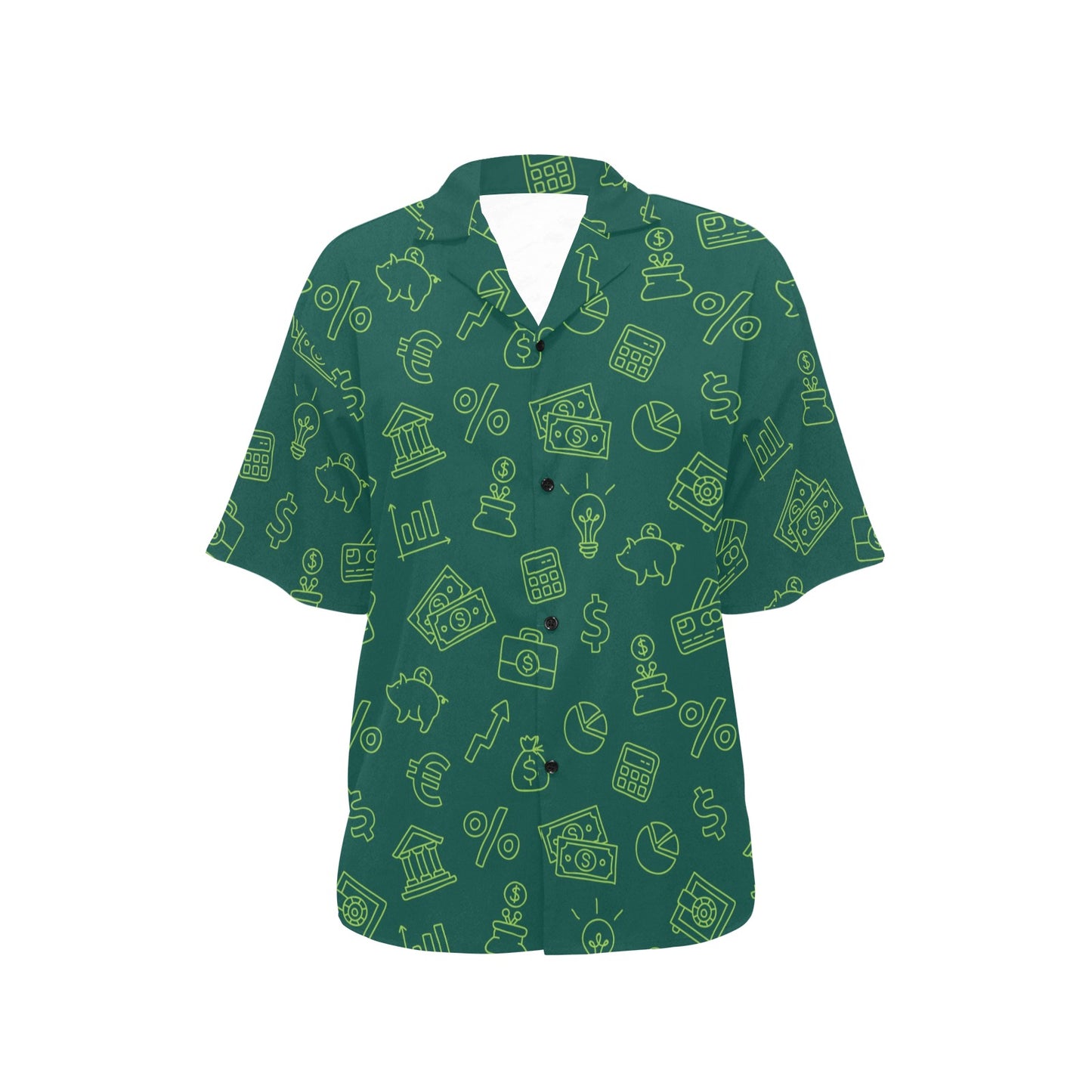 Accounting Financial Pattern Print Design 02 Women's Hawaiian Shirt