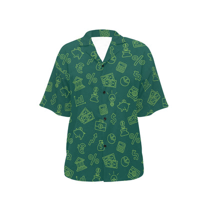 Accounting Financial Pattern Print Design 02 Women's Hawaiian Shirt