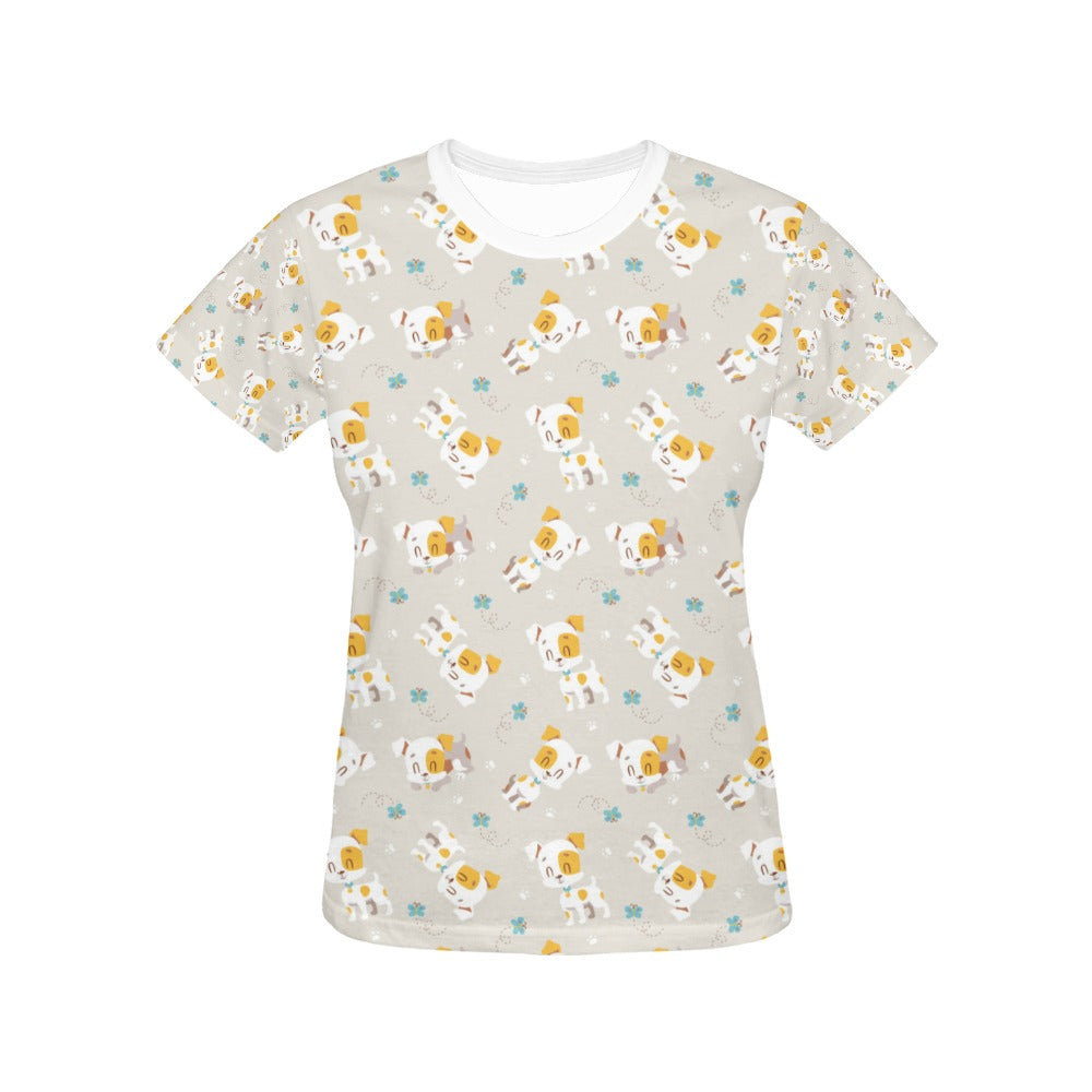 Russell Terriers Print Design LKS306 Women's  T-shirt