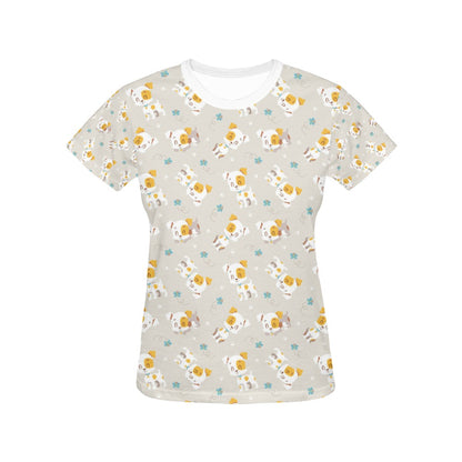 Russell Terriers Print Design LKS306 Women's  T-shirt