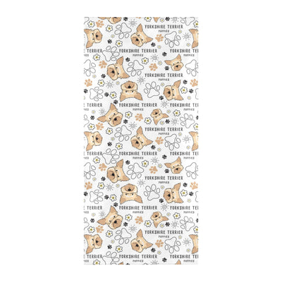 Yorkshire Terriers Print Design LKS308 Beach Towel 32" x 71"