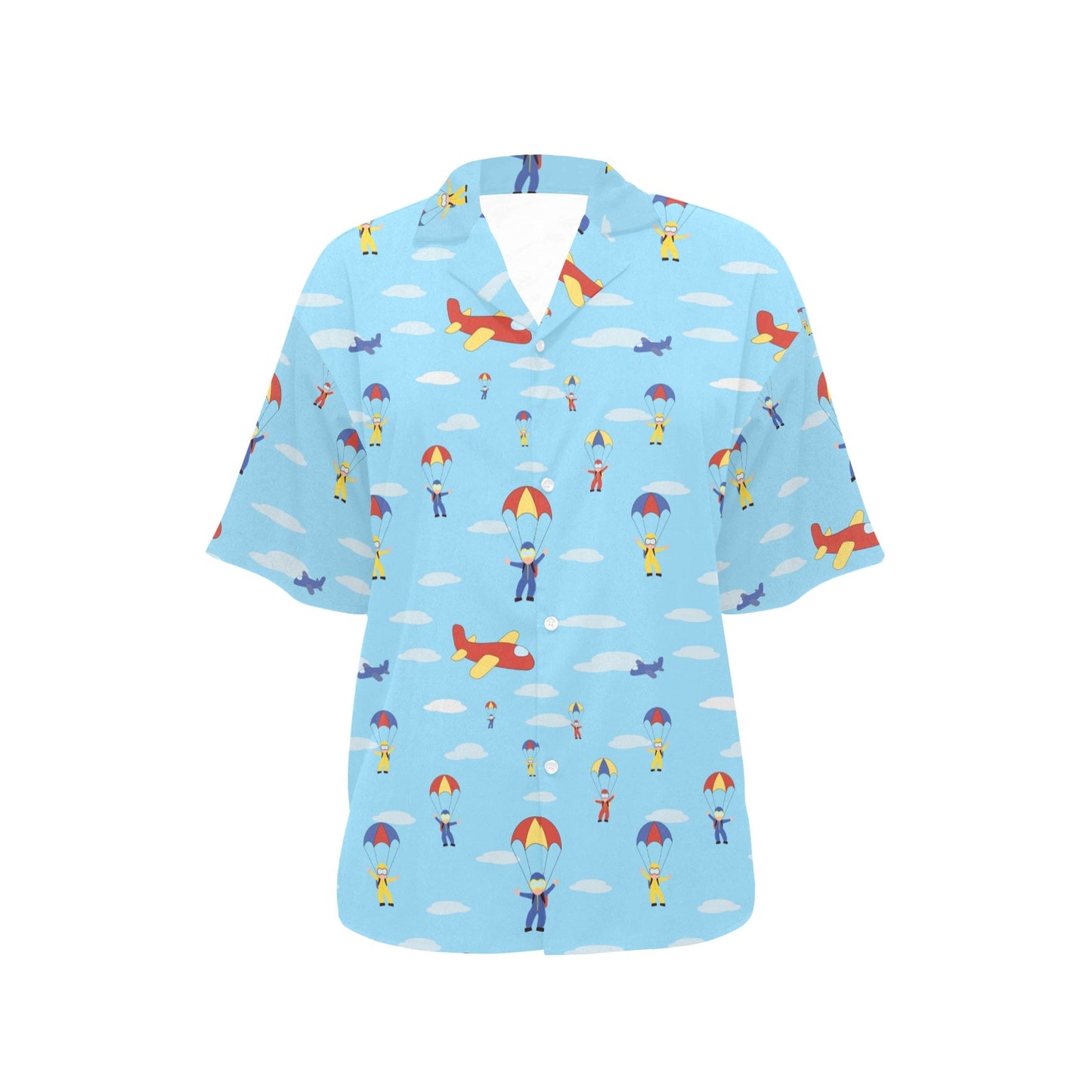 Skydiver Print Design LKS304 Women's Hawaiian Shirt