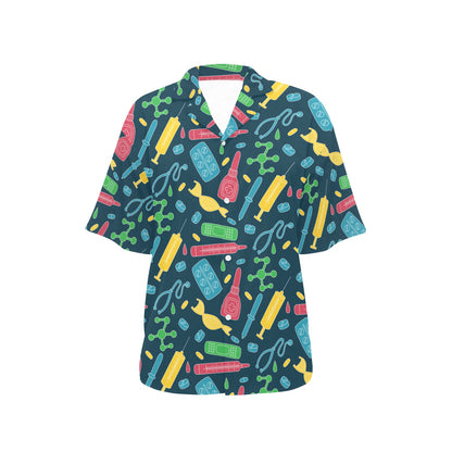 Phlebotomist Pattern Print Design A03 Women's Hawaiian Shirt