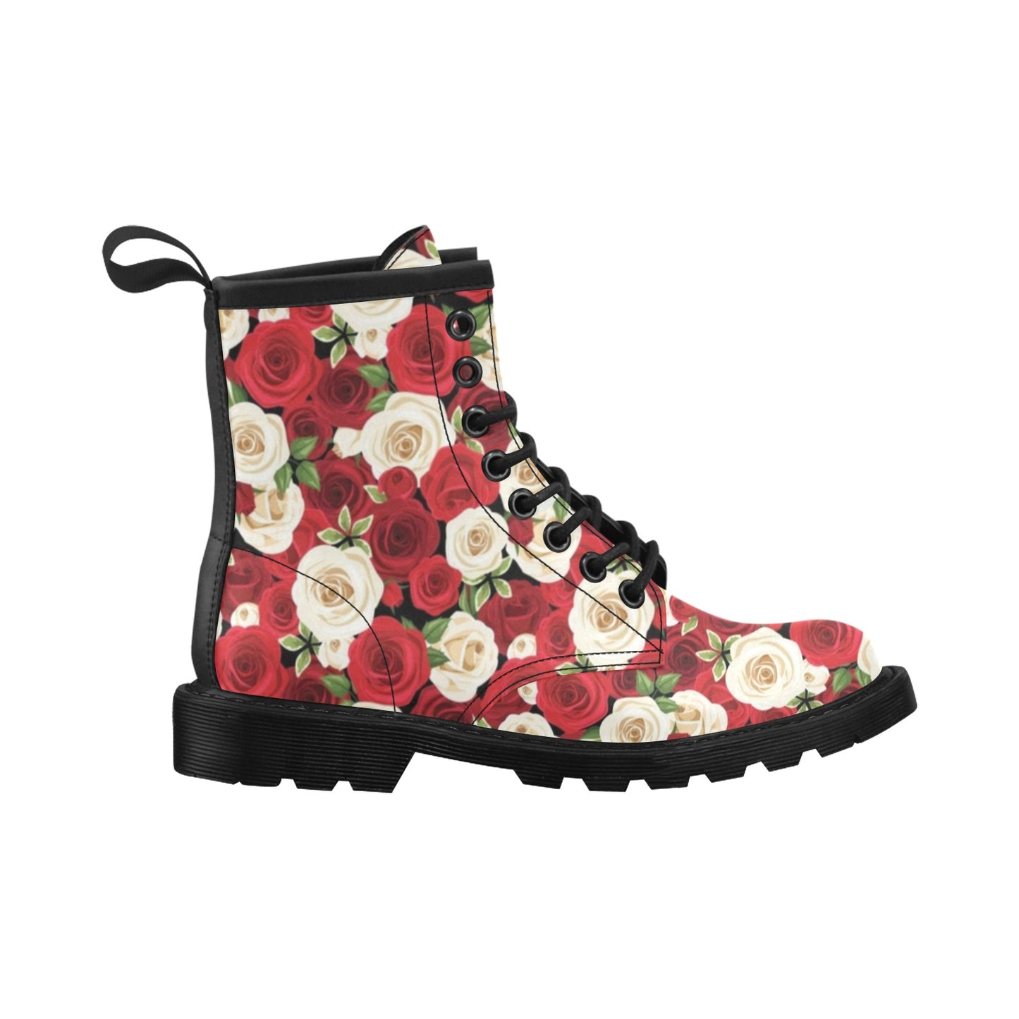 Rose Pattern Print Design RO06 Women's Boots