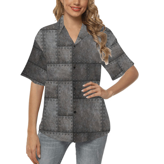 Armor Pattern Print Design 02 Women's Hawaiian Shirt