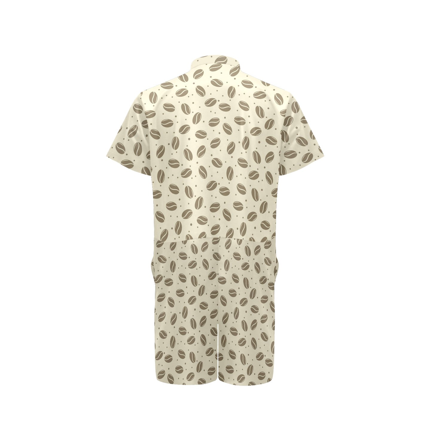 Coffee Pattern Print Design 02 Men's Romper