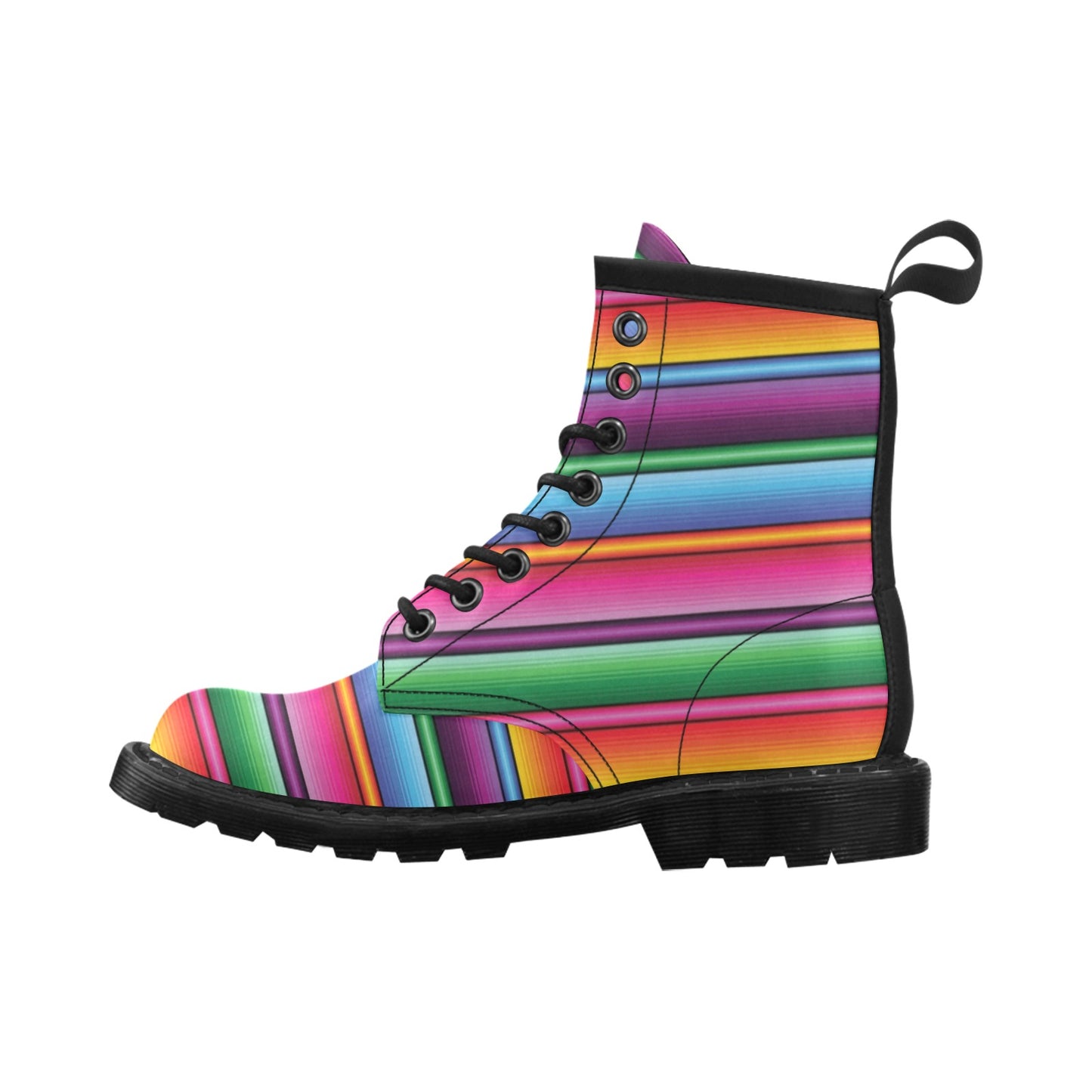 Mexican Blanket Colorful Print Pattern Women's Boots