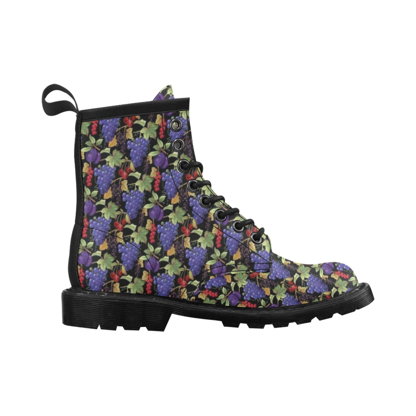 Grape Pattern Print Design GP05 Women's Boots