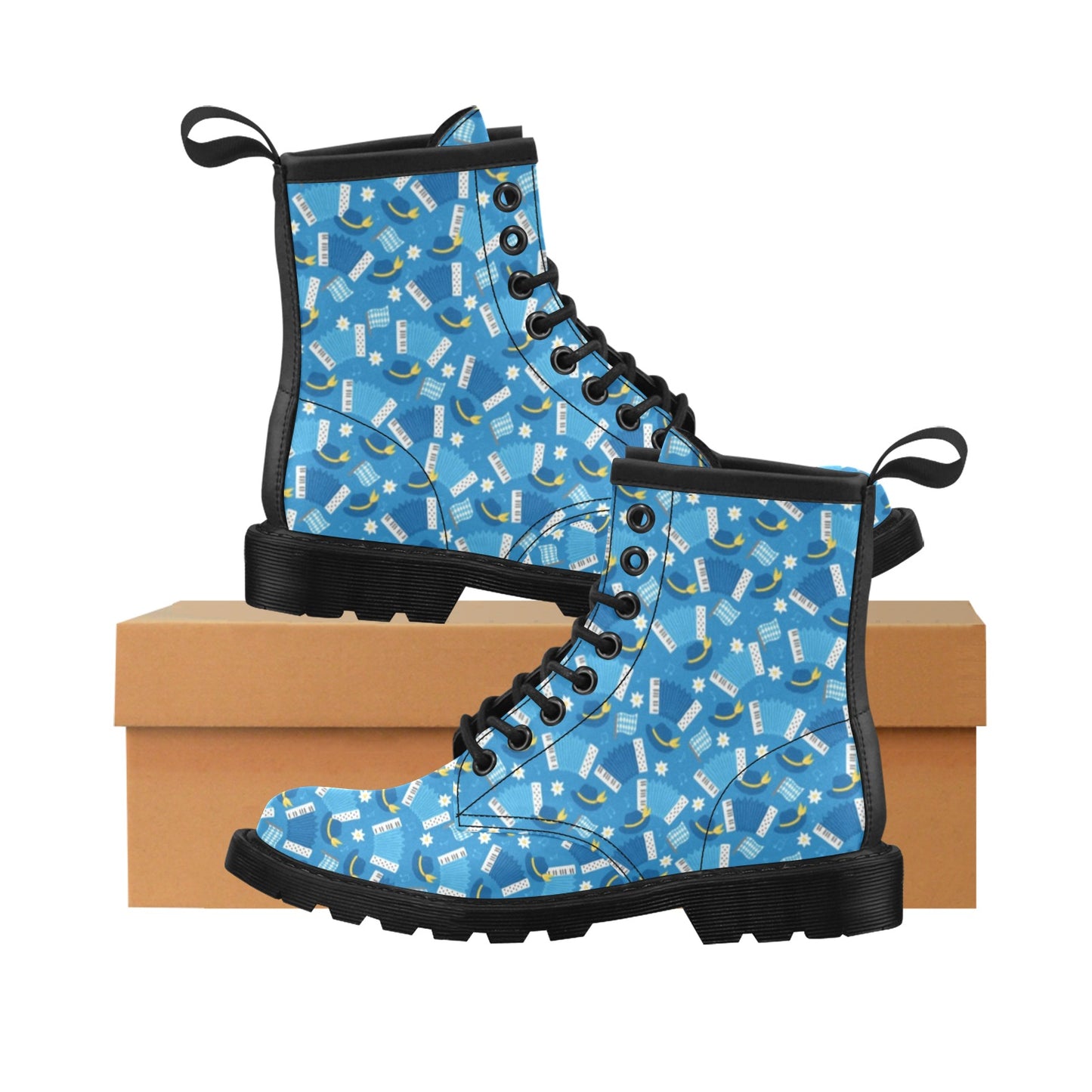 Accordion Print Design LKS401 Women's Boots