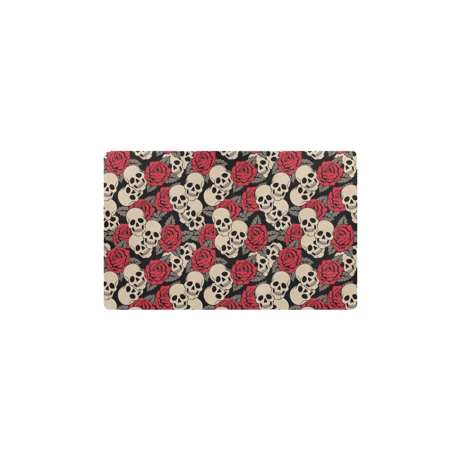 Skull And Roses Print Design LKS301 Kitchen Mat