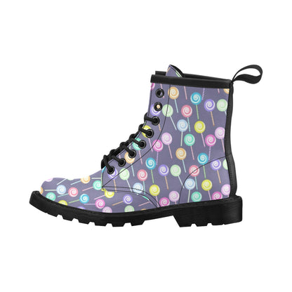 Lollipop Pattern Print Design LL03 Women's Boots
