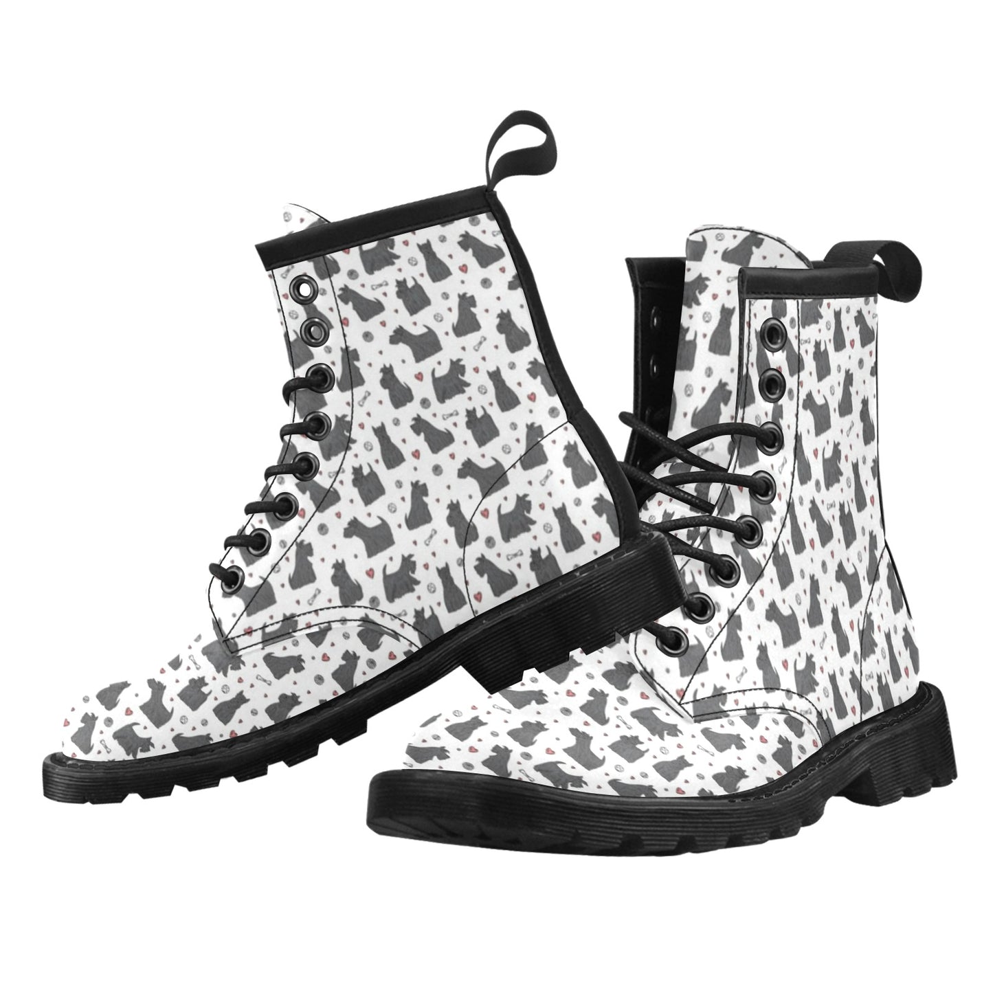 Scottish Terriers Print Design LKS3015 Women's Boots