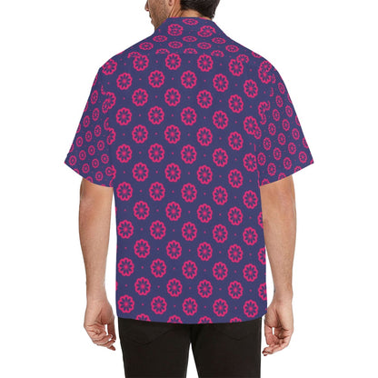 Water Lily Print Design LKS301 Men's Hawaiian Shirt