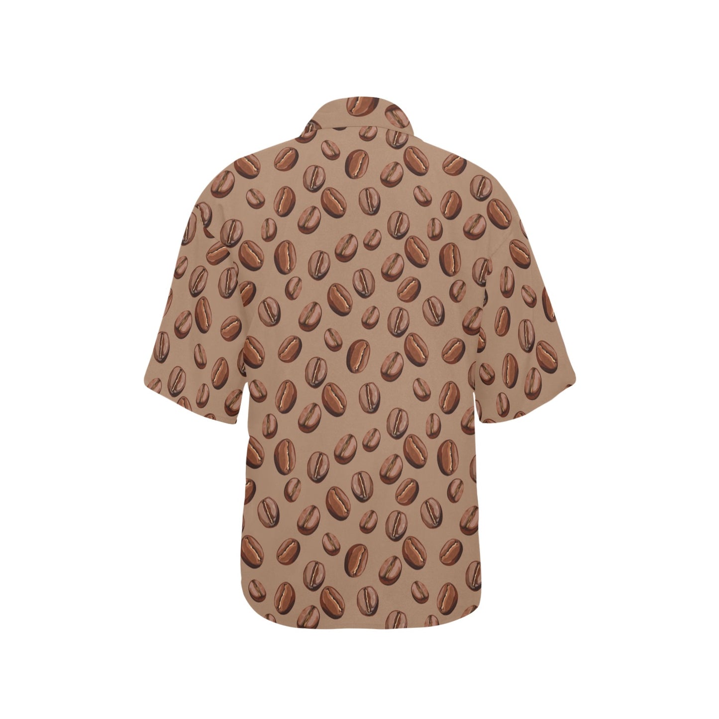 Coffee Pattern Print Design 07 Women's Hawaiian Shirt