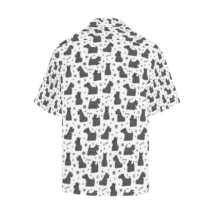 Scottish Terriers Print Design LKS3015 Men's Hawaiian Shirt