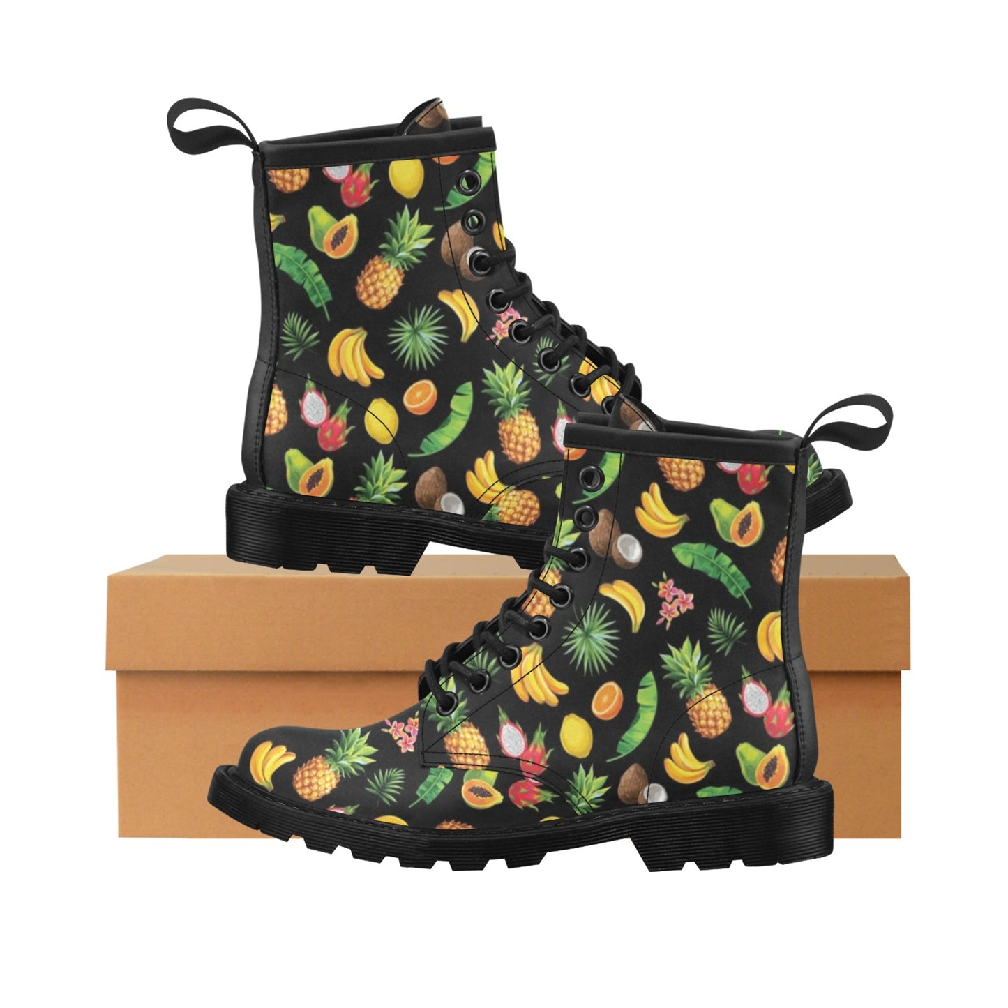 Tropical Fruits Pattern Print Design TF03 Women's Boots