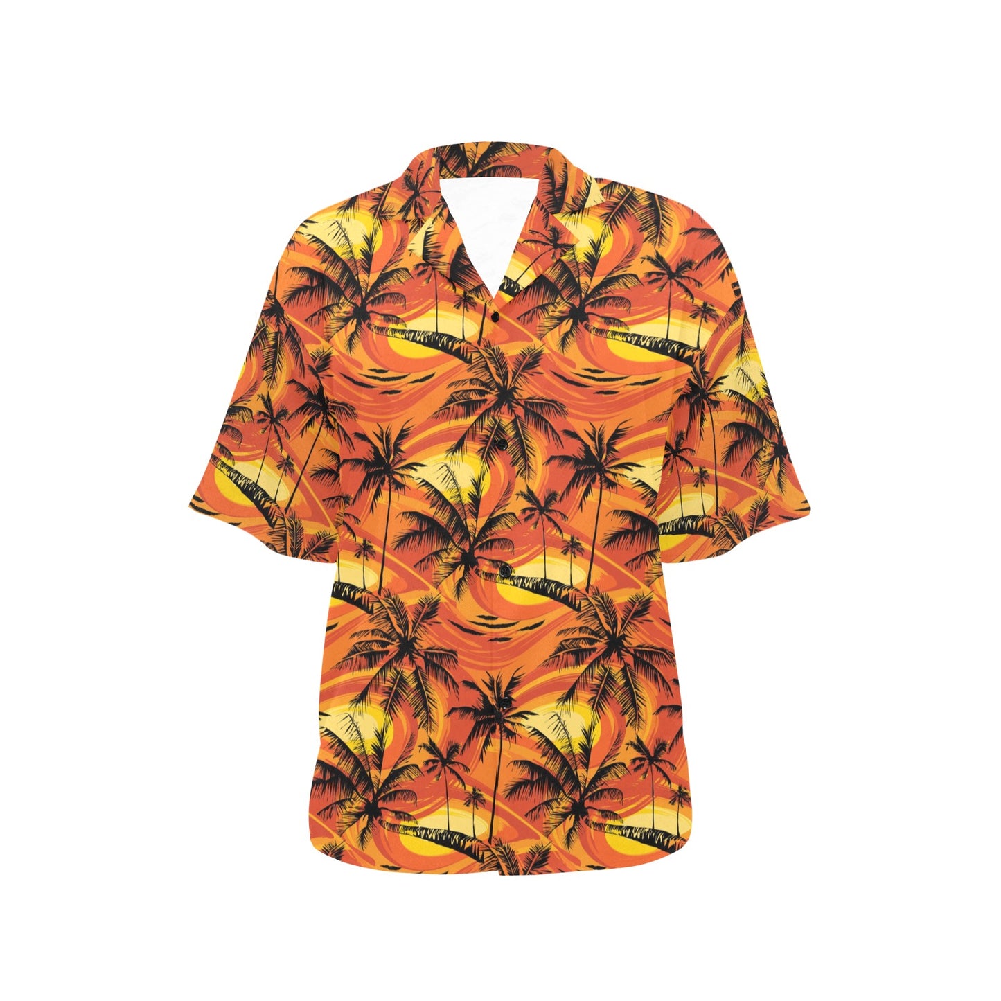 Palm Tree Pattern Print Design A02 Women's Hawaiian Shirt
