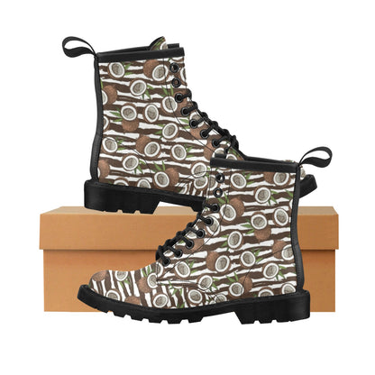 Coconut Pattern Print Design CN04 Women's Boots