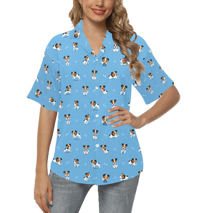 Russell Terriers Print Design LKS3010 Women's Hawaiian Shirt