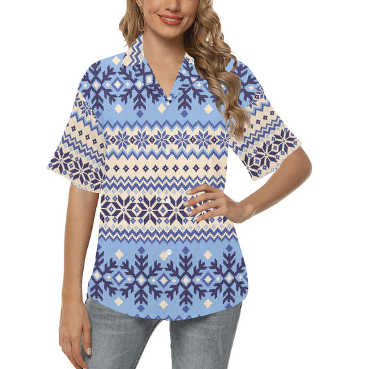 Nordic Pattern Print Design A03 Women's Hawaiian Shirt