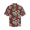 Skull And Roses Print Design LKS301 Men's Hawaiian Shirt