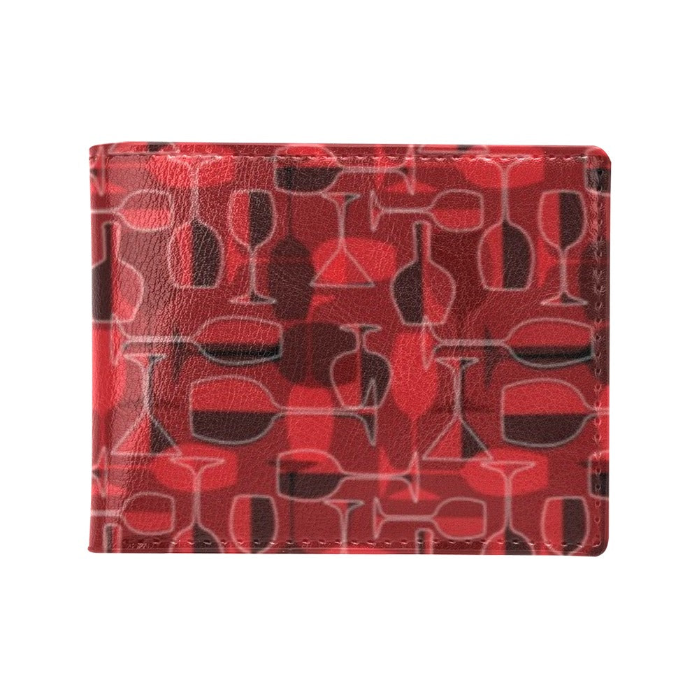 Wine Glass Print Design LKS301 Men's ID Card Wallet