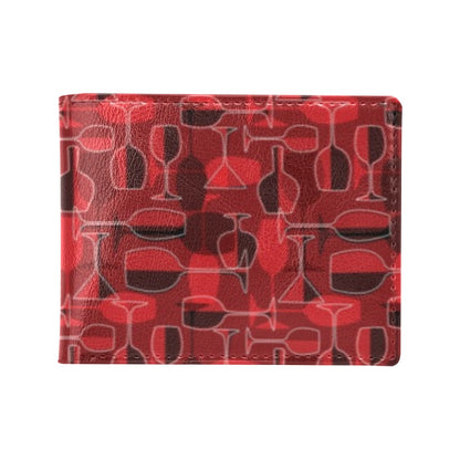 Wine Glass Print Design LKS301 Men's ID Card Wallet