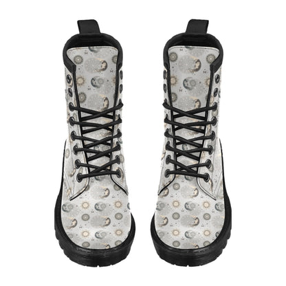 Sun Moon Print Design LKS302 Women's Boots