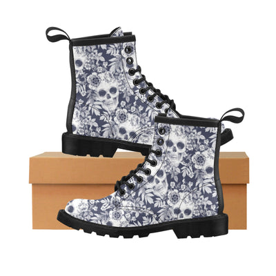 Skull Floral Beautiful Women's Boots